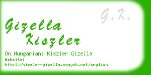 gizella kiszler business card